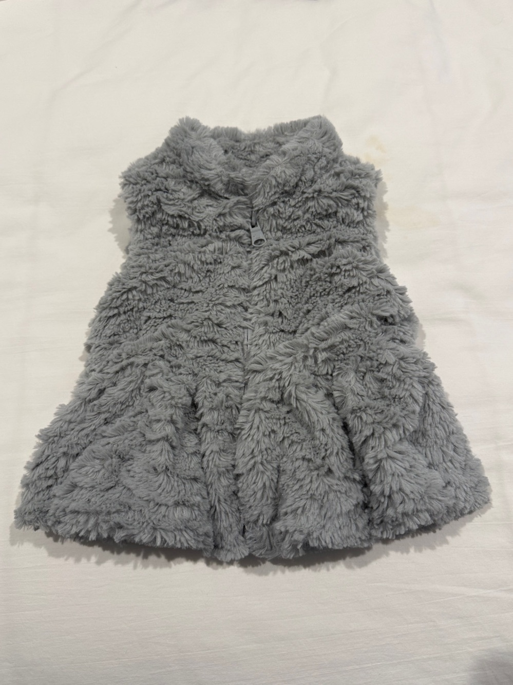 Widgeon faux fur vest with peplum waist
